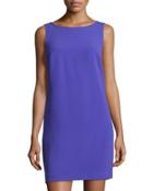Sol Shift Crepe Dress, Purple