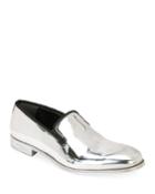 Men's Metallic Leather Slip-on Dress