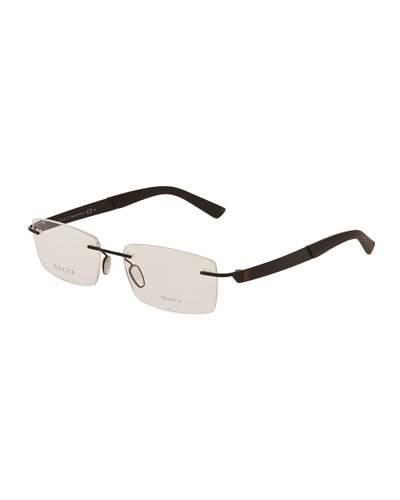 Square Titanium Rimless Optical Glasses