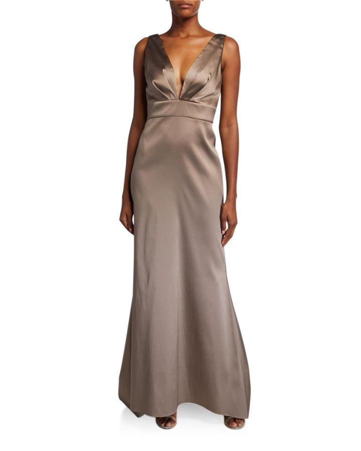 Penelope V-neck Bow Back Sleeveless Gown