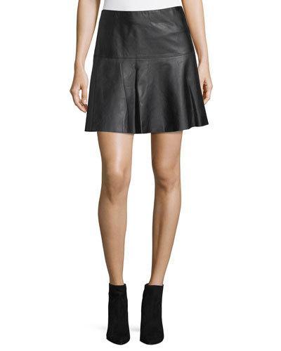 Lamb Leather Pleated