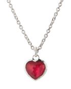 Wonderland Small Heart Pendant Necklace In Raspberry