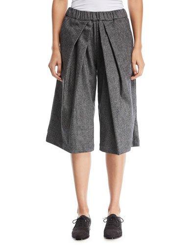 Cashmere-blend Tweed Culotte Pants
