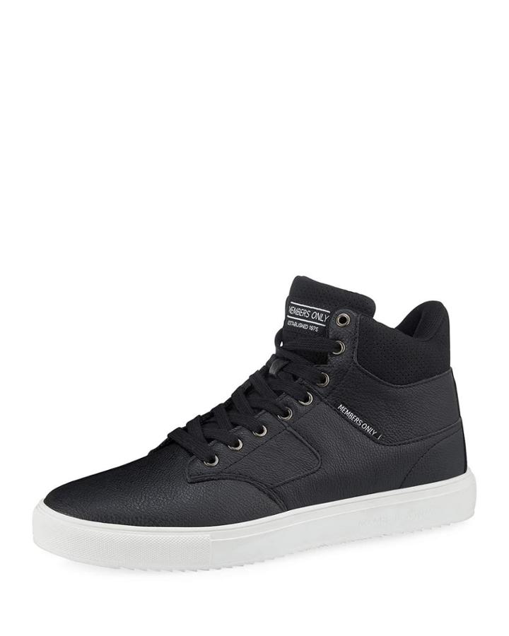 Men's Iconic High-top Sneakers, Black