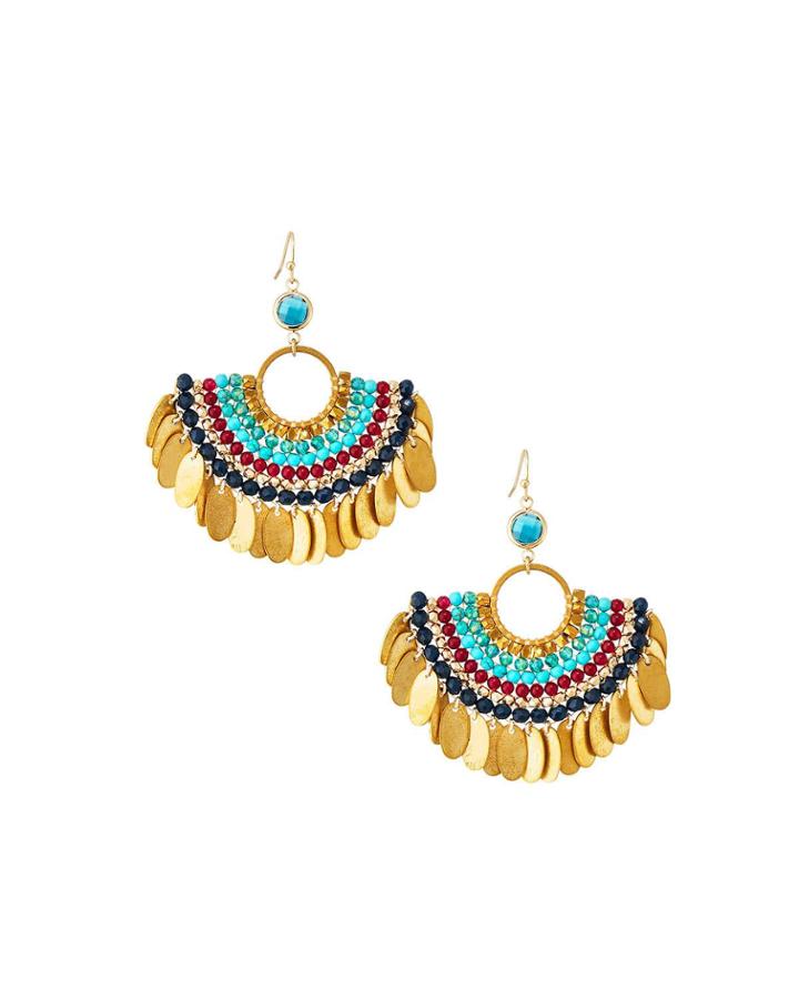 Beaded Half-circle Earrings