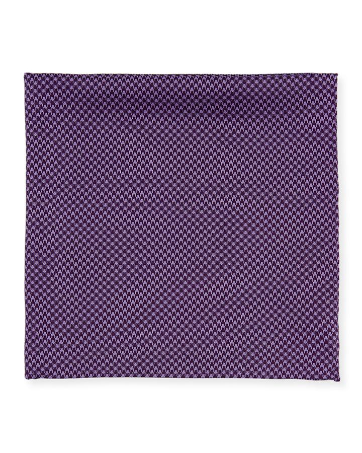 Men's Houndstooth Silk Pocket