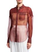 Button-down Monili Trim