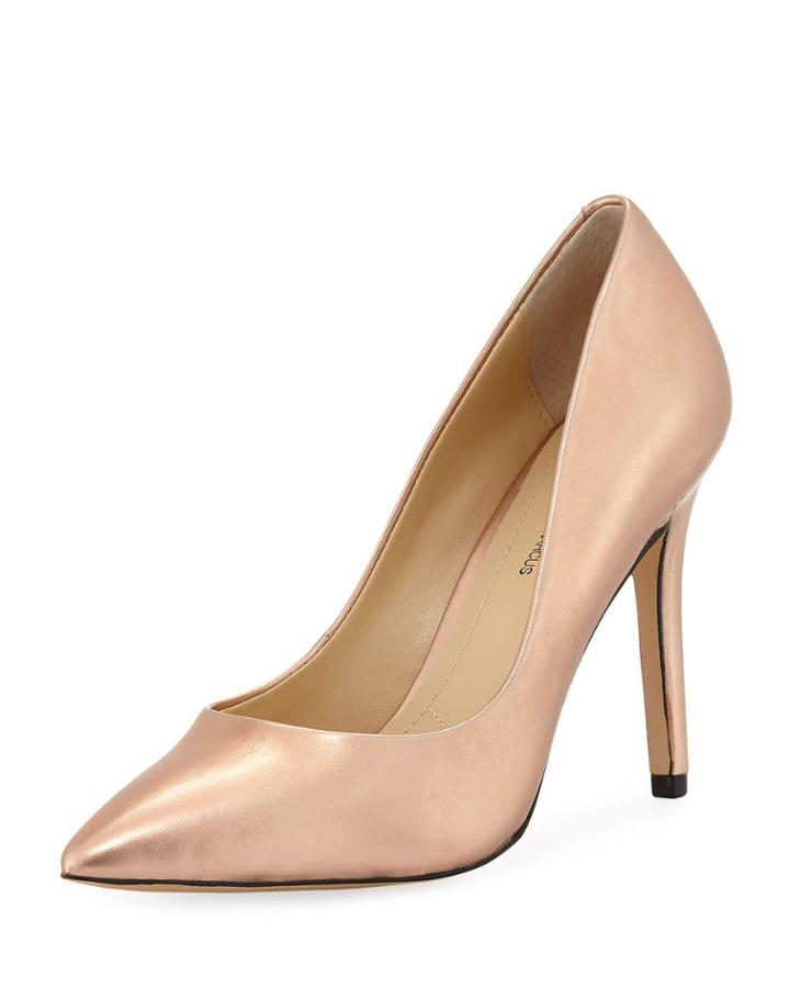 Prestige Metallic Leather Point-toe Pumps