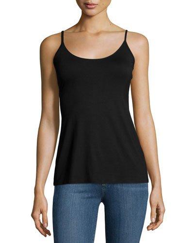 Soft-knit Spaghetti Strap Camisole, Black