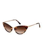Dramatic Acetate/metal Cat-eye