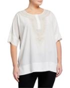 Plus Size Embroidered