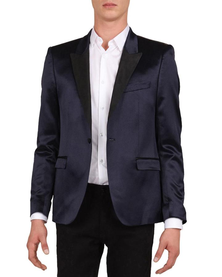 Men's Satin-collar Peak Lapel