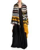 Draped-front Coat