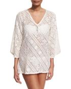 Mystique Embroidered Tunic Coverup