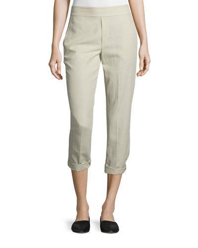Easy Narrow Cotton-blend Pull-on Pants