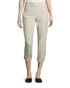 Easy Narrow Cotton-blend Pull-on Pants