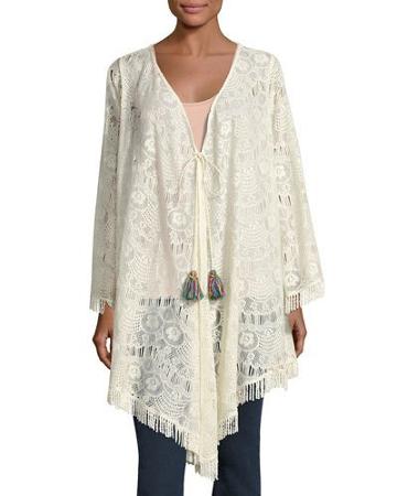 Sequoia Lace Kimono, White