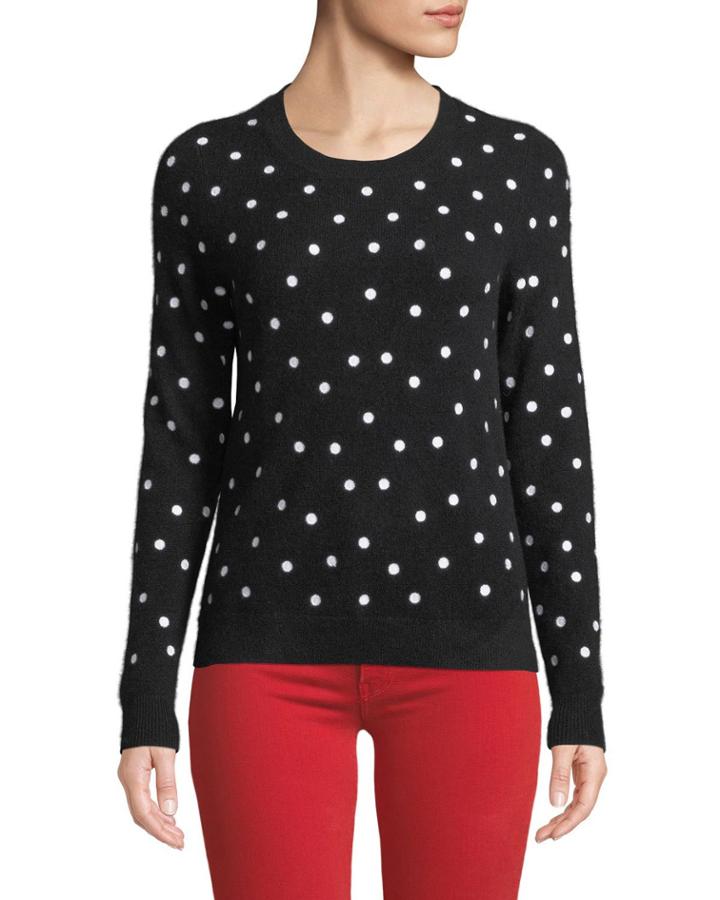 Cashmere Polka-dot Pullover