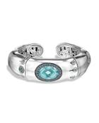 Bamboo Blue Topaz Kick Cuff Bracelet