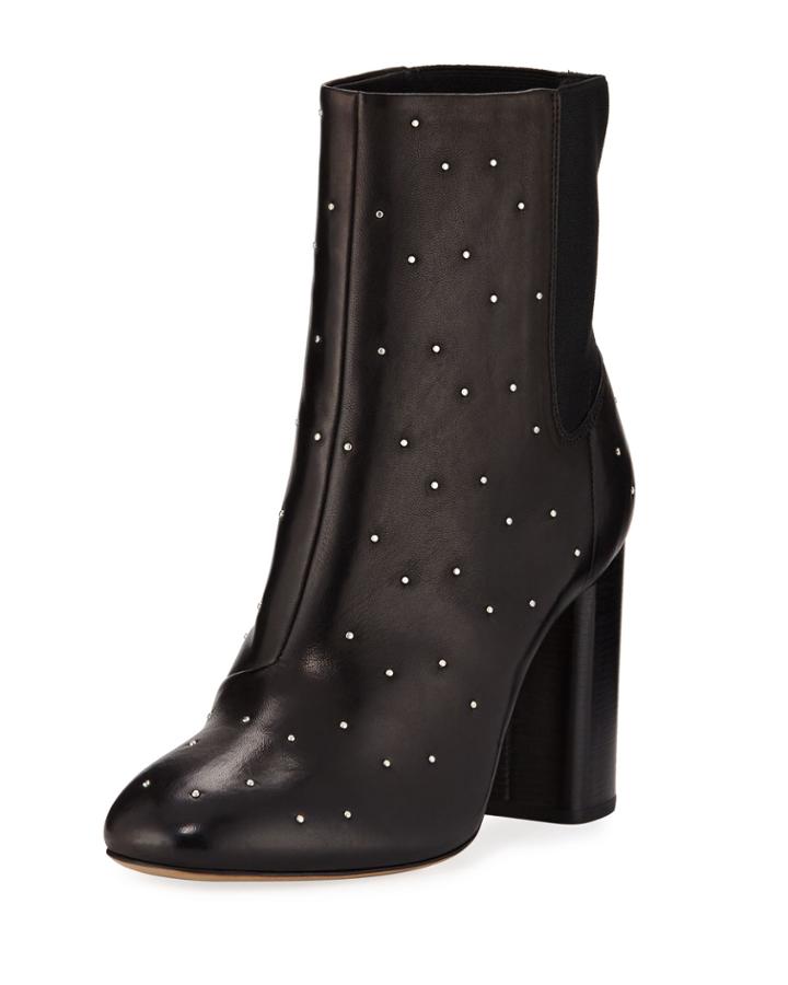 Agnes Studded Leather Ankle Boots