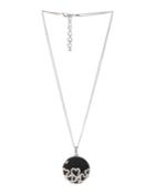 18k White Gold Diamond Heart & Onyx Statement Necklace