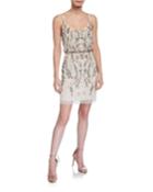 Bead & Sequin Embellished Blouson Dress