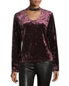 Daisy Velvet Long-sleeve