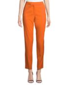 Stretch Virgin Wool Straight-leg Pants
