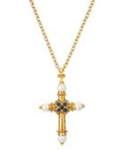 Long Cross Pendant Necklace
