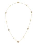 14k Gold-plated Stone Station Necklace