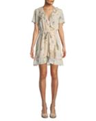 Cardamom Floral Silk Wrap Dress