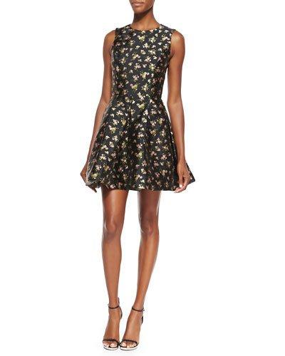 Floral Flirt Dress, Black/oleander