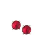 925 Wonderland Mini Stud Earrings In Raspberry