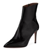 Alma Patent Leather Pointed Booties