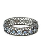 Rainbow Moonstone Trellis Bracelet W/ Diamonds