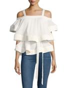 Ruffled Off-the-shoulder Blouse