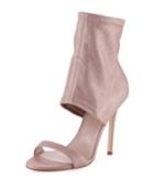 Metallic Stretch-canvas Bootie,