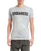 Men's Paint-splatter Logo Typographic T-shirt