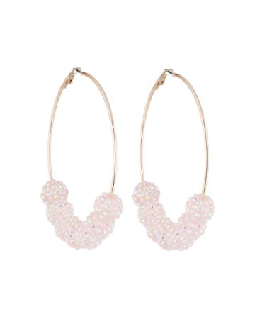 Fireball Bead Hoop Earrings,