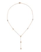 14k Rose Gold 7-diamond Lariat Necklace