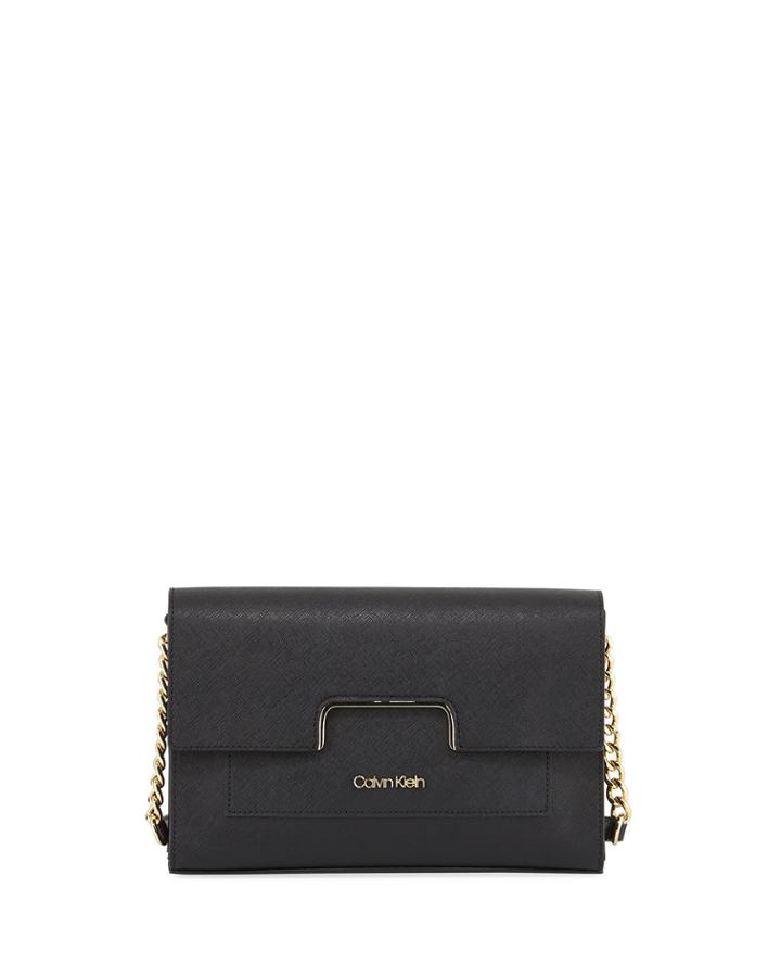 Faux-saffiano Small Crossbody Bag