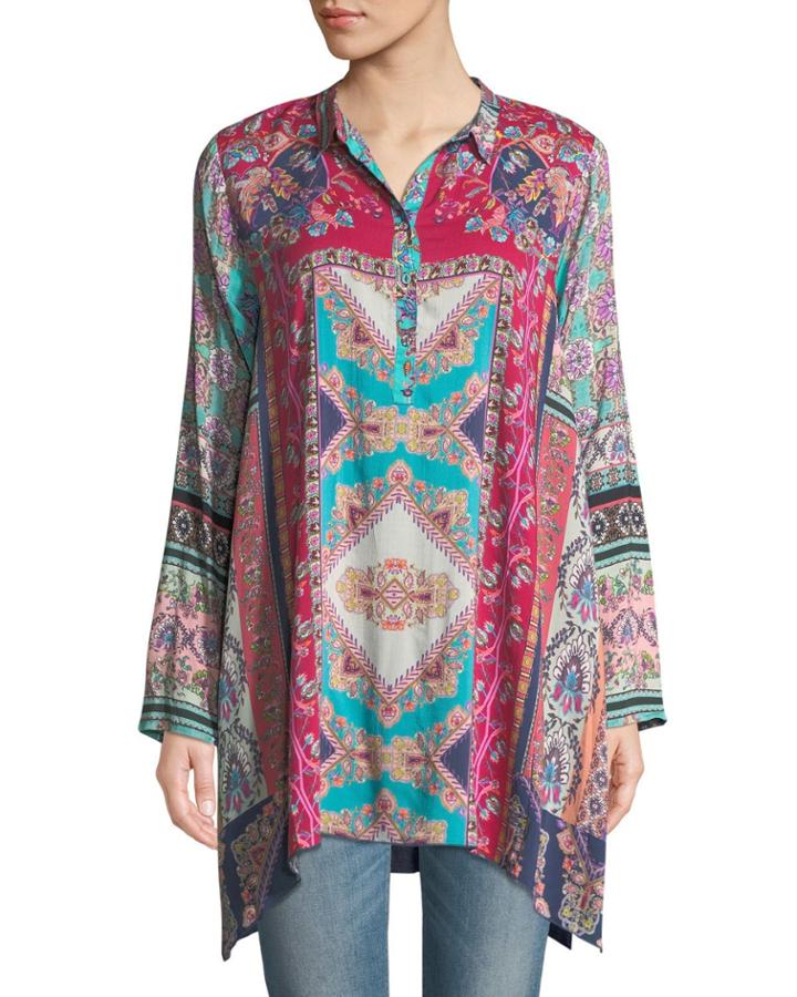 Meco Print Collared Tunic