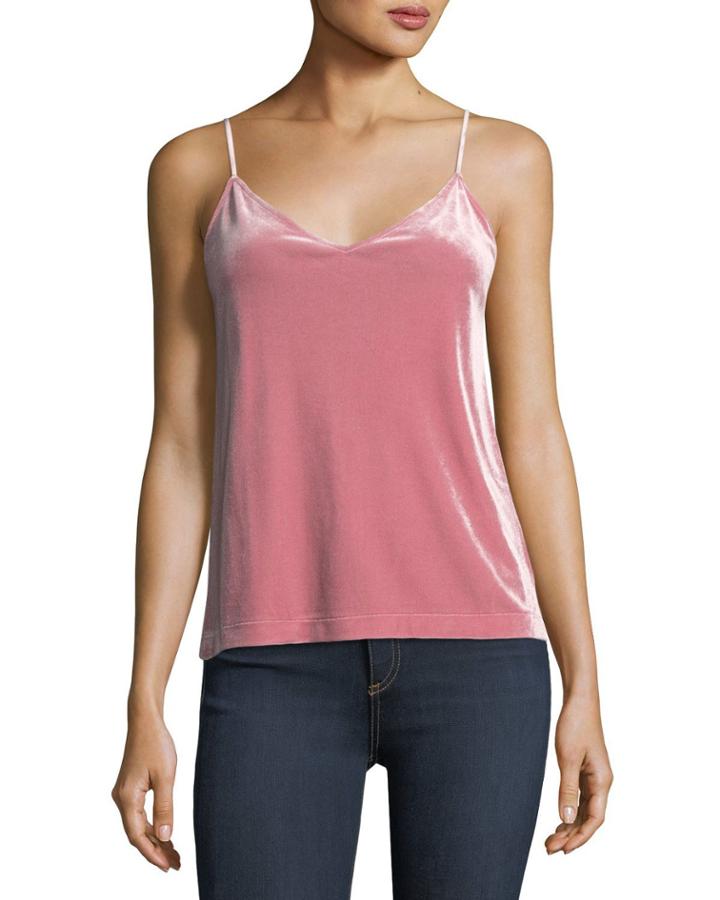 Amber V-neck Velvet Camisole Top