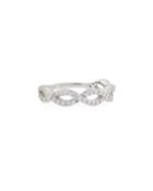 18k White Gold Diamond Twist Wedding Band Ring