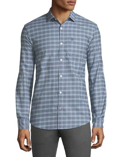 Mini-plaid Button Down