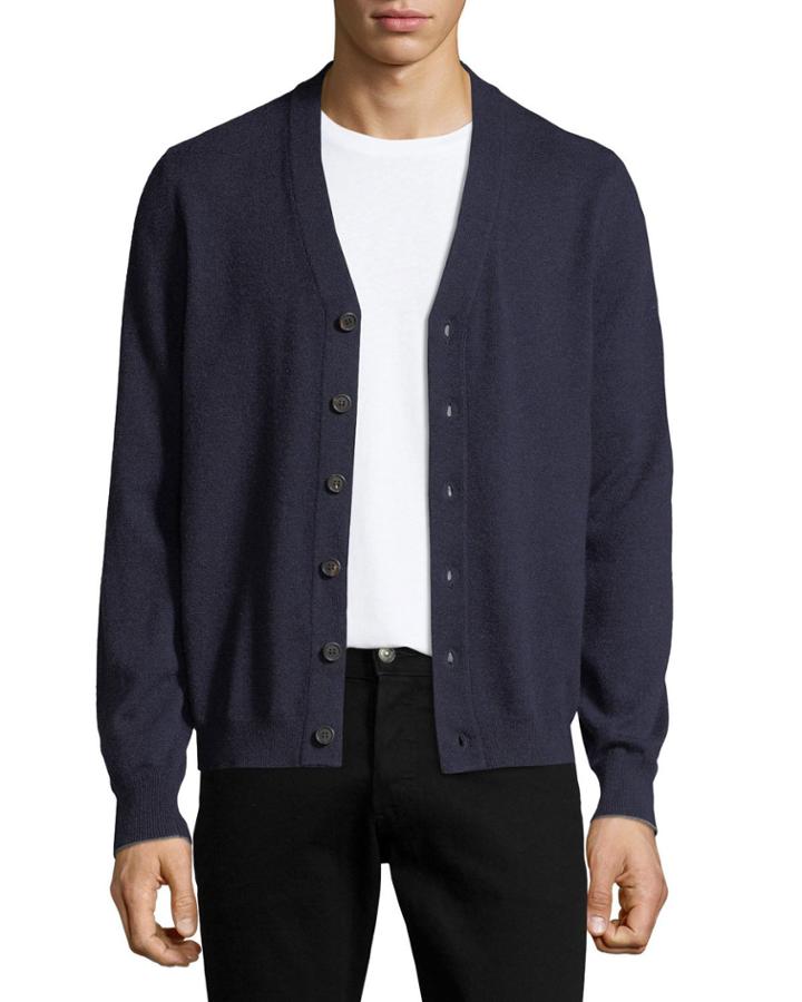 Men's Cashmere V-neck Cardigan