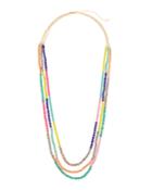 Long Multi-strand Necklace W/ Beads