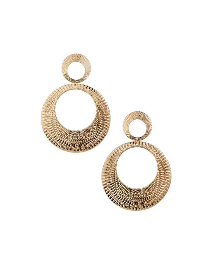 Open Textured Hoop Earrings