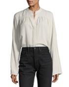 Shirred Long-sleeve
