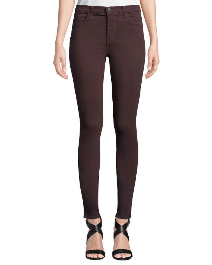 Maria High-waist Skinny Jeans, Purple